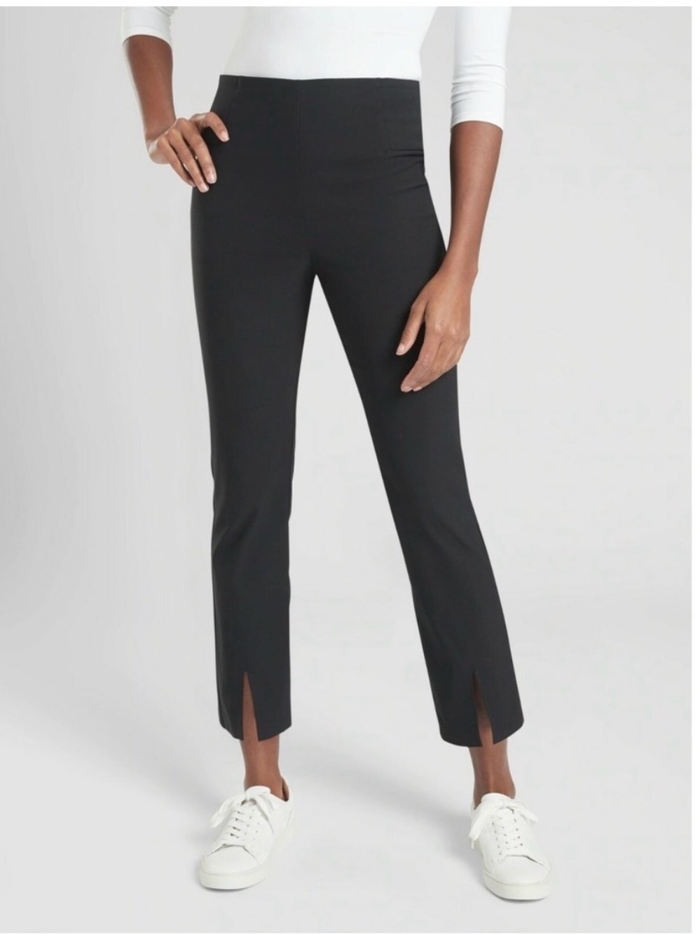 Athleta Wonder Slim Black cropped Straight Leg Pants